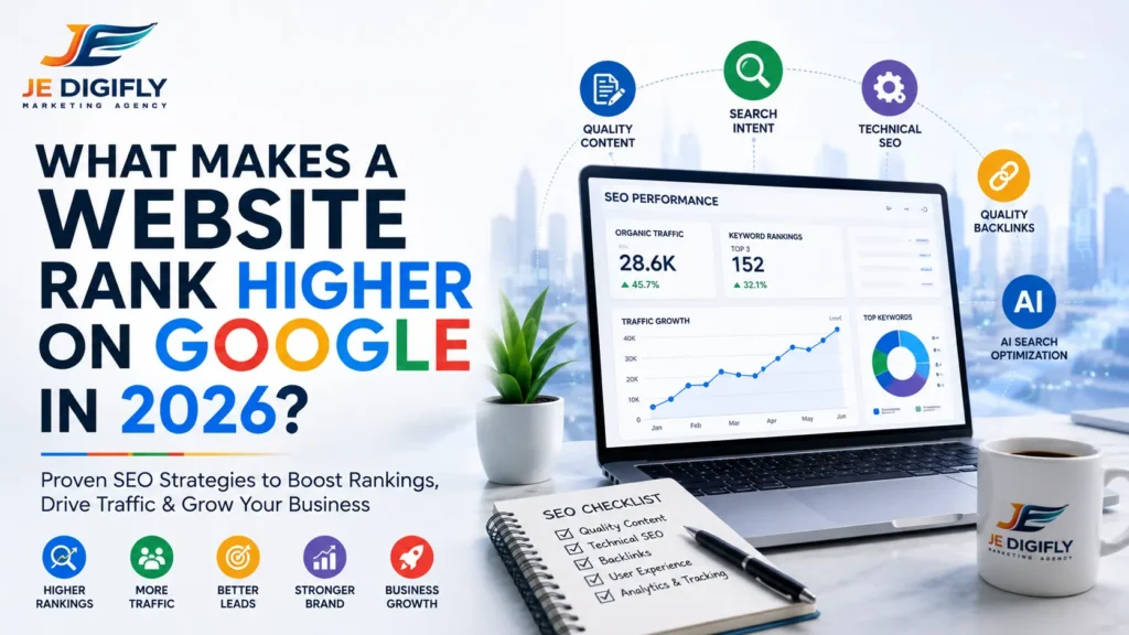 Website Rank Higher on Google in 2026 JE Digifly